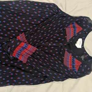 Ba&sh long sleeve blouse- sheer with lining